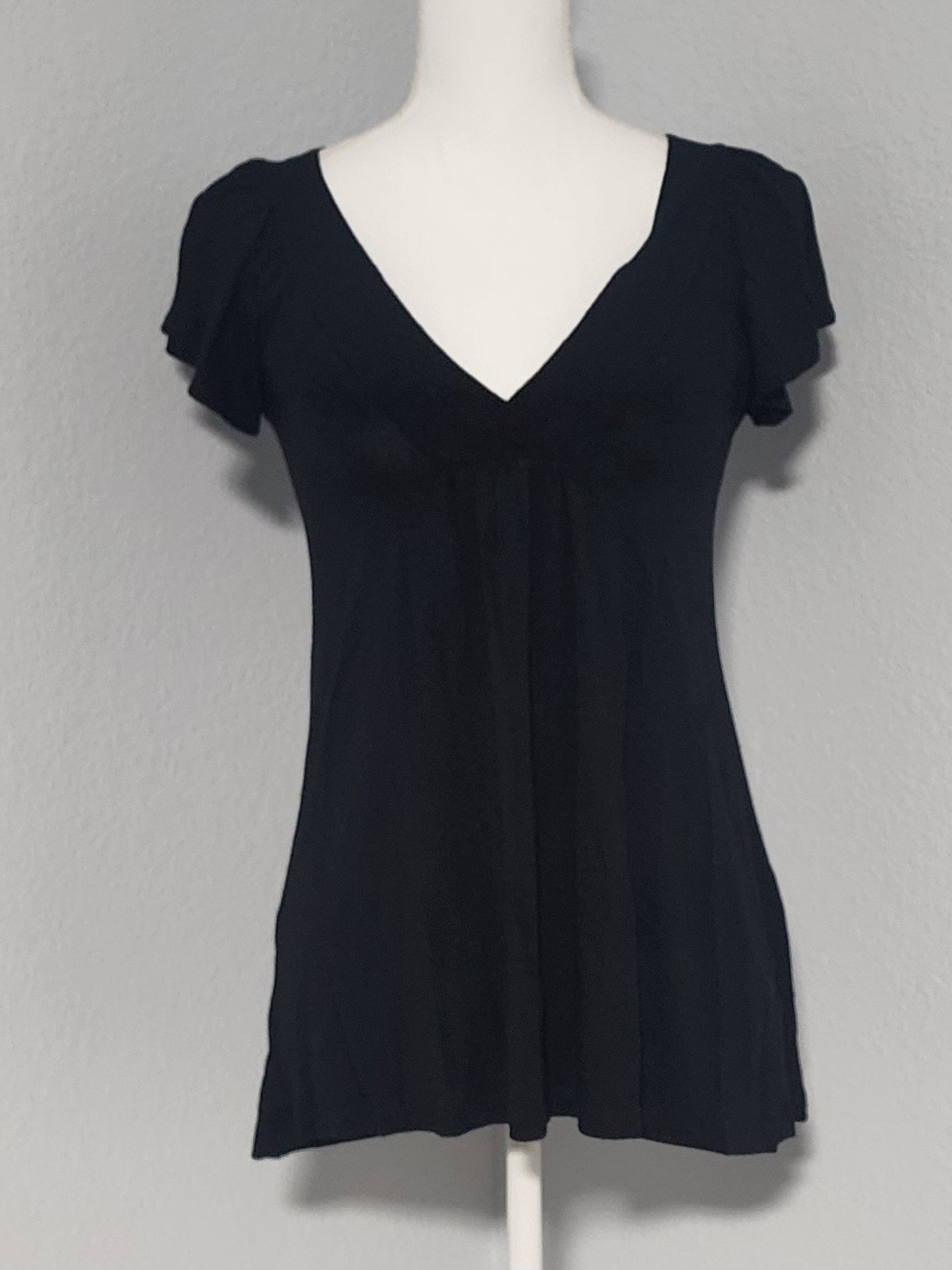 Vintage Y2K Soprano Black V-nevk Blouse Womens Size Small